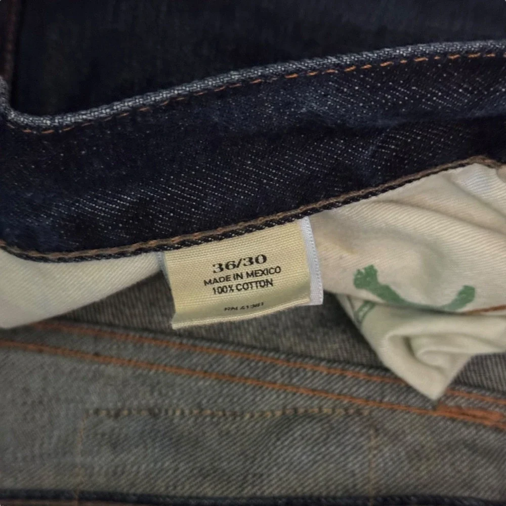 Polo Ralph Lauren Jeans Mens 36 X 30 Slim Straight Blue Denim Y2K Dark Wash